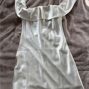 Elegant Ivory Satin Dress